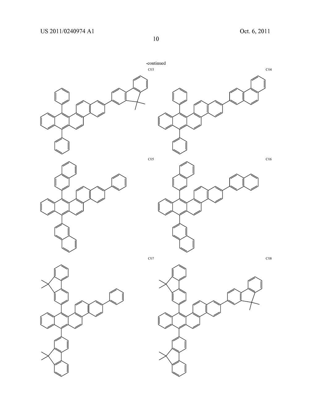 NOVEL BENZO[b]CHRYSENE COMPOUND AND ORGANIC LIGHT-EMITTING ELEMENT     INCLUDING THE SAME - diagram, schematic, and image 12
