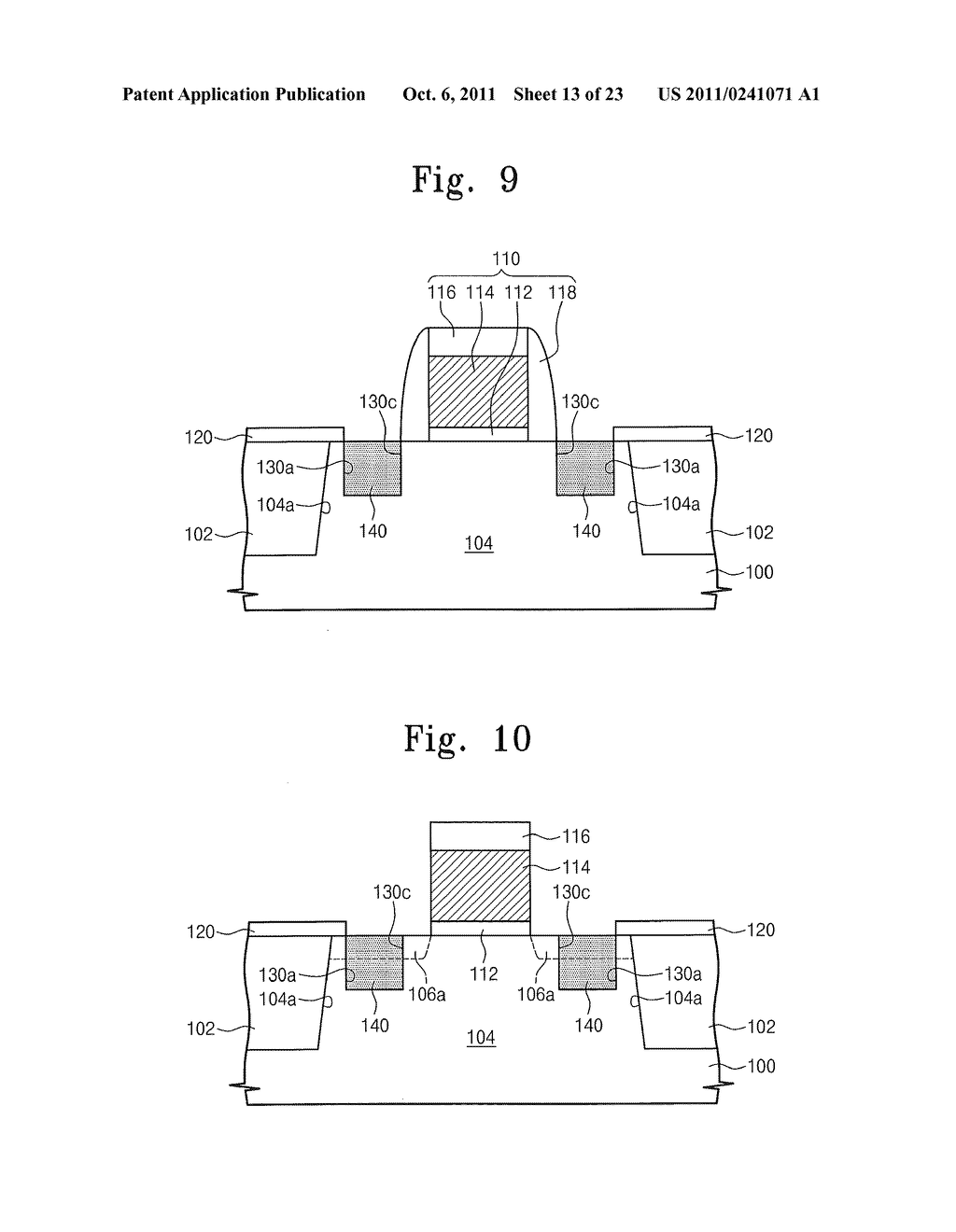 Semiconductor Devices Having Field Effect Transistors With Epitaxial     Patterns in Recessed Regions - diagram, schematic, and image 14