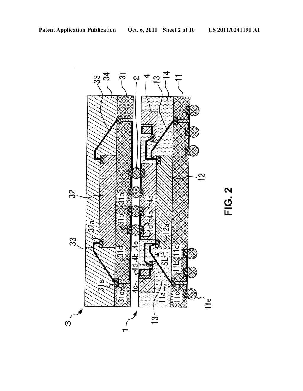 SEMICONDUCTOR LAMINATION PACKAGE AND METHOD OF PRODUCING SEMICONDUCTOR     LAMINATION PACKAGE - diagram, schematic, and image 03
