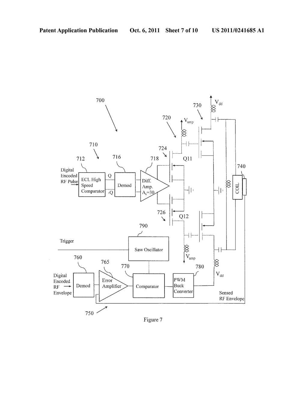 SWITCHED MODE PRE-AMPLIFICATION AND AM FEEDBACK FOR ON-COIL SWITCHED MODE     AMPLIFIERS IN PARALLEL TRANSMISSION MRI - diagram, schematic, and image 08