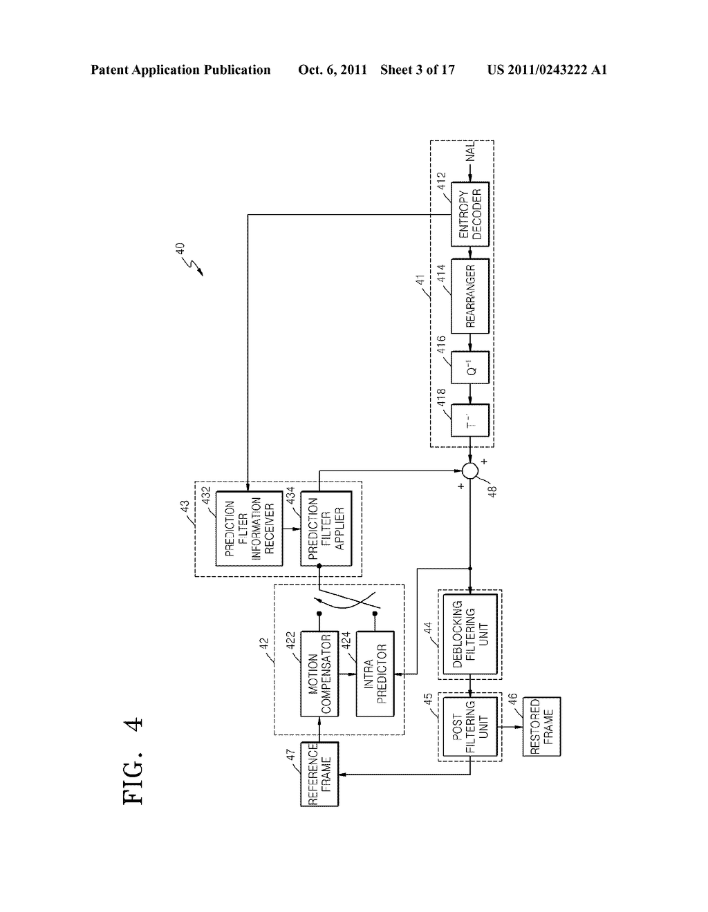 METHOD AND APPARATUS FOR ENCODING VIDEO BY USING ADAPTIVE PREDICTION     FILTERING, METHOD AND APPARATUS FOR DECODING VIDEO BY USING ADAPTIVE     PREDICTION FILTERING - diagram, schematic, and image 04