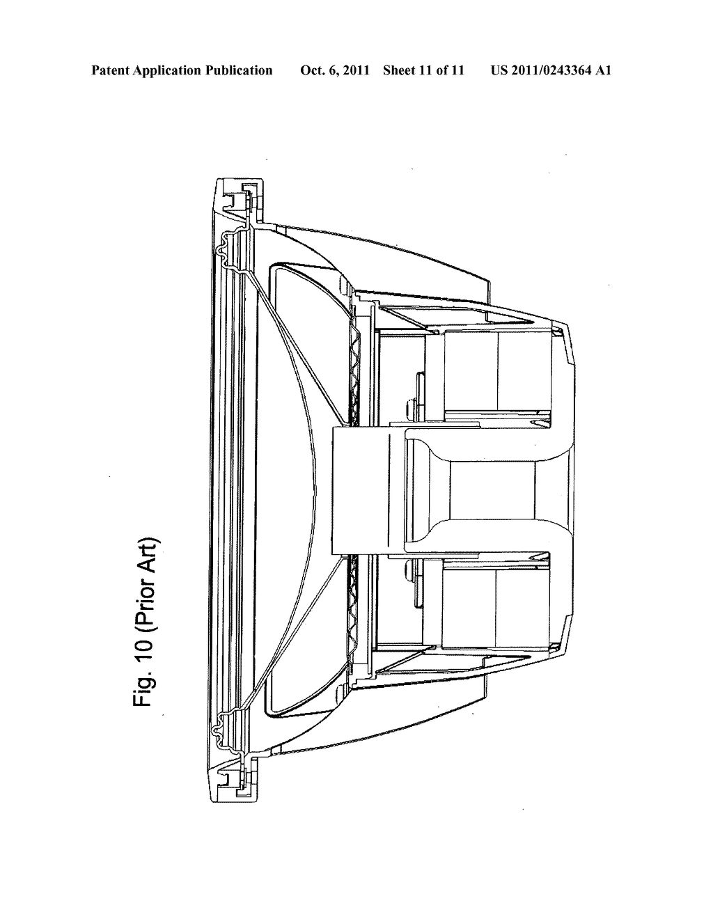 Structure of loudspeaker for reducing thickness and mounting depth - diagram, schematic, and image 12