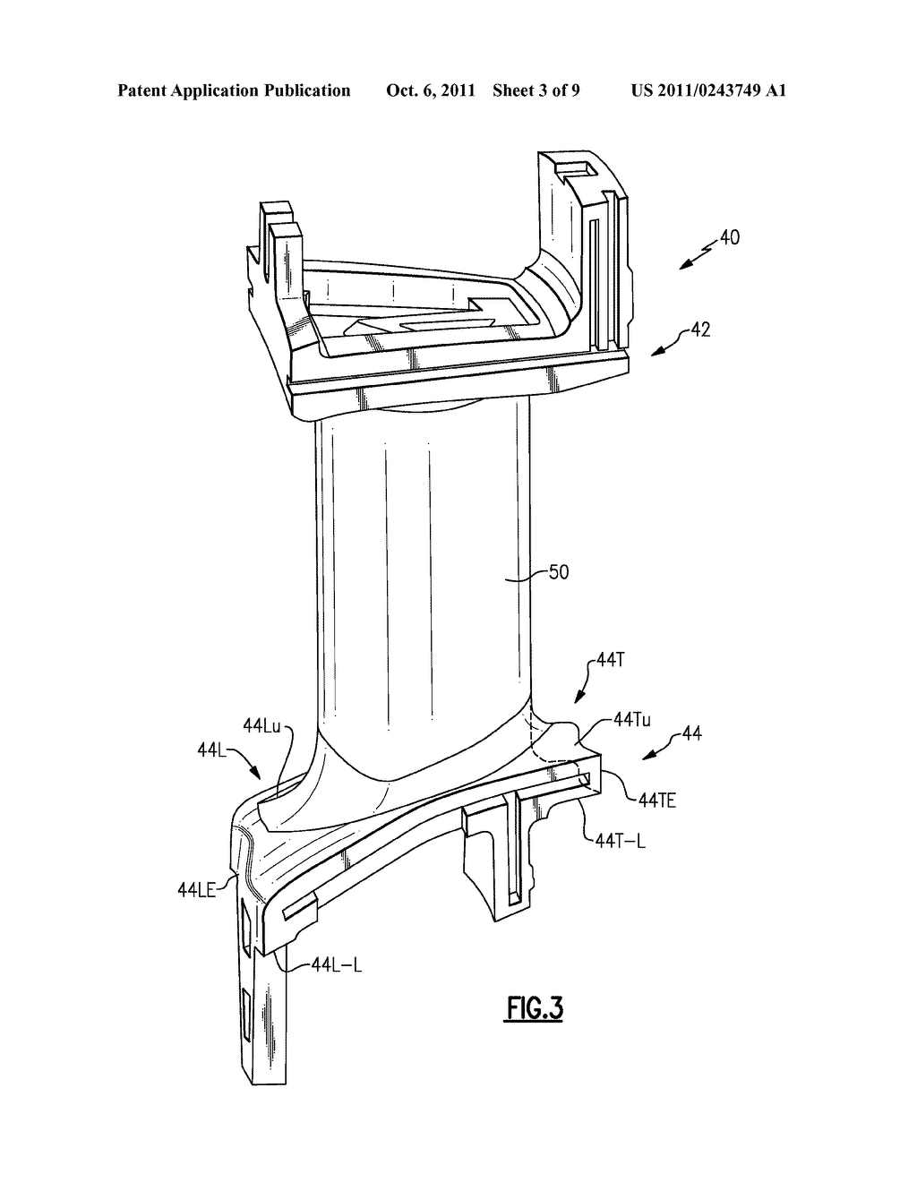 GAS TURBINE ENGINE WITH NON-AXISYMMETRIC SURFACE CONTOURED ROTOR BLADE     PLATFORM - diagram, schematic, and image 04