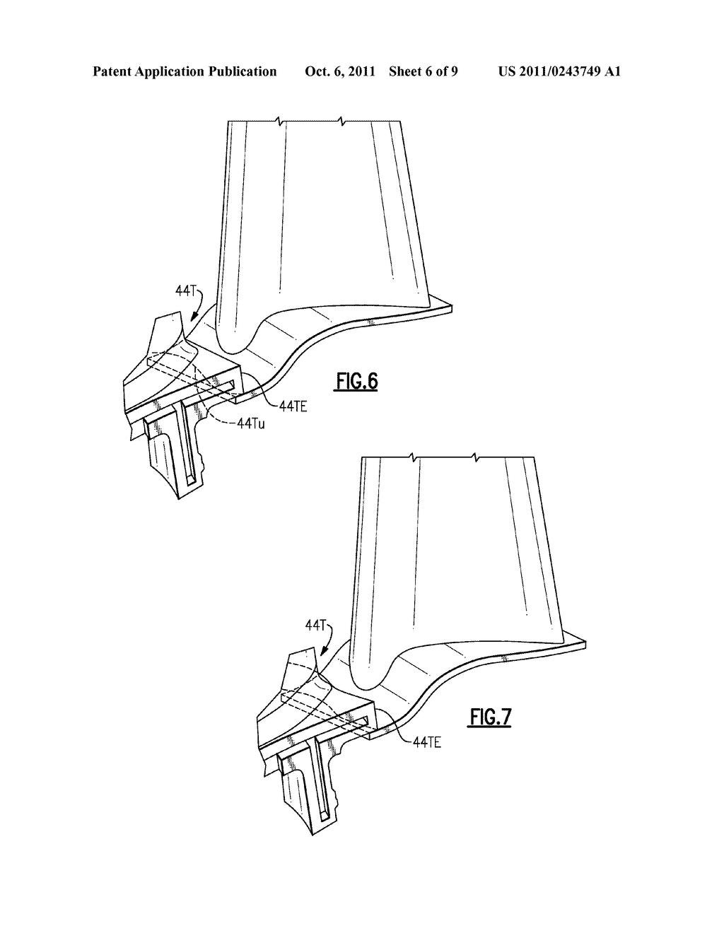 GAS TURBINE ENGINE WITH NON-AXISYMMETRIC SURFACE CONTOURED ROTOR BLADE     PLATFORM - diagram, schematic, and image 07