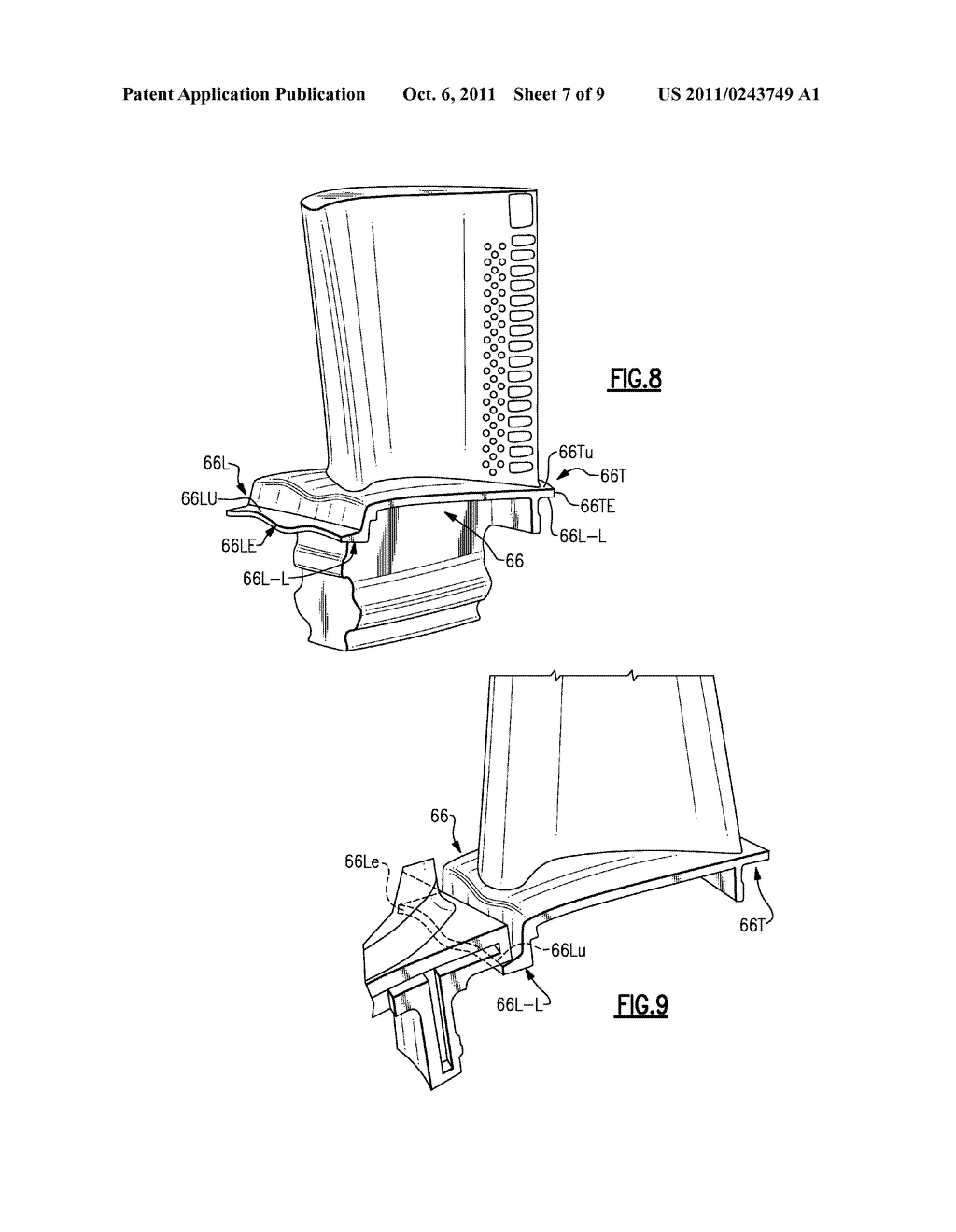 GAS TURBINE ENGINE WITH NON-AXISYMMETRIC SURFACE CONTOURED ROTOR BLADE     PLATFORM - diagram, schematic, and image 08