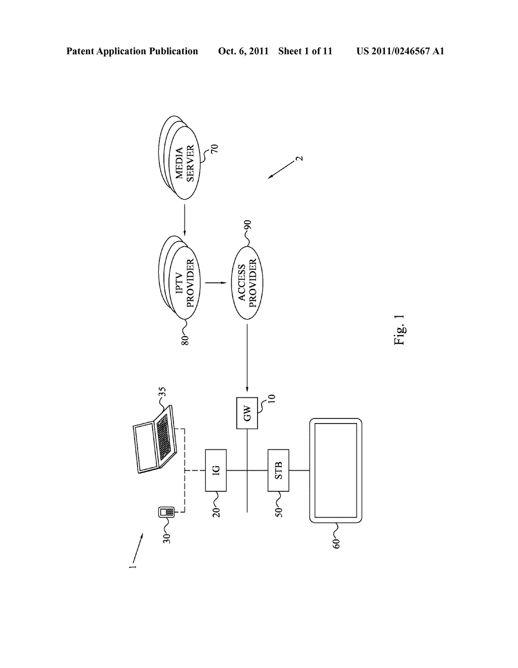 METHOD FOR IMPLEMENTING IMS FUNCTIONALITY IN A SET TOP BOX - diagram, schematic, and image 02