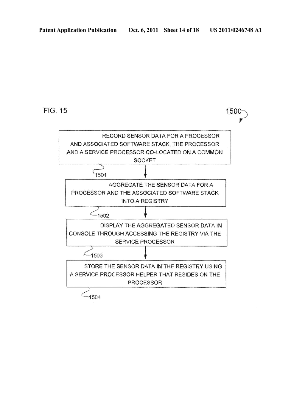 Managing Sensor and Actuator Data for a Processor and Service Processor     Located on a Common Socket - diagram, schematic, and image 15