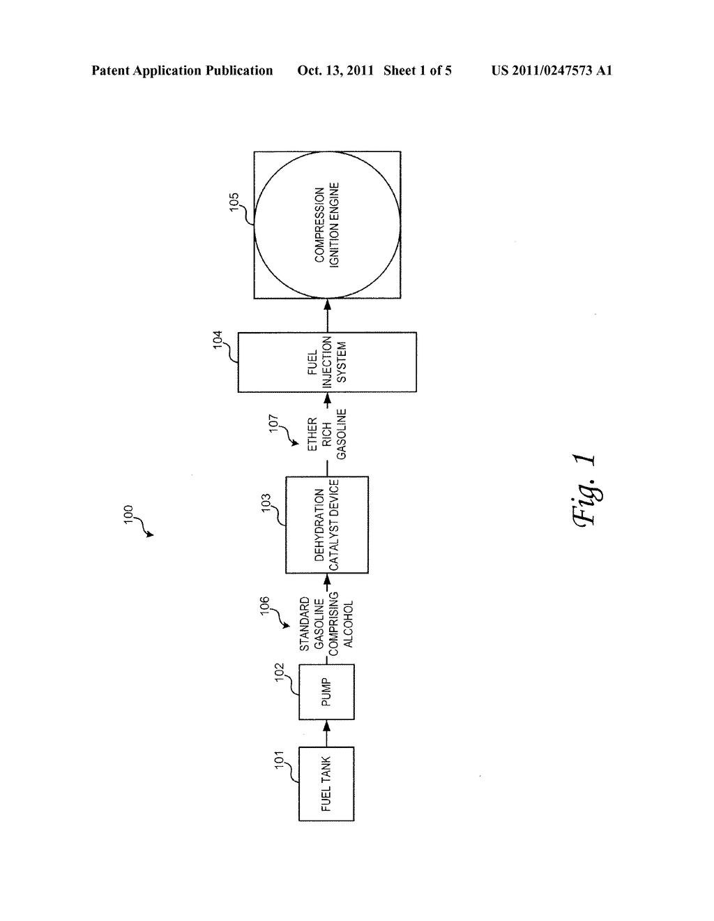 OXYGENATE DEHYDRATION SYSTEM FOR COMPRESSION IGNITION ENGINES - diagram, schematic, and image 02