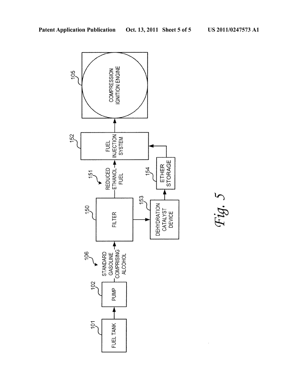 OXYGENATE DEHYDRATION SYSTEM FOR COMPRESSION IGNITION ENGINES - diagram, schematic, and image 06