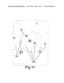 Device and method for holding a personal electronic device diagram and image