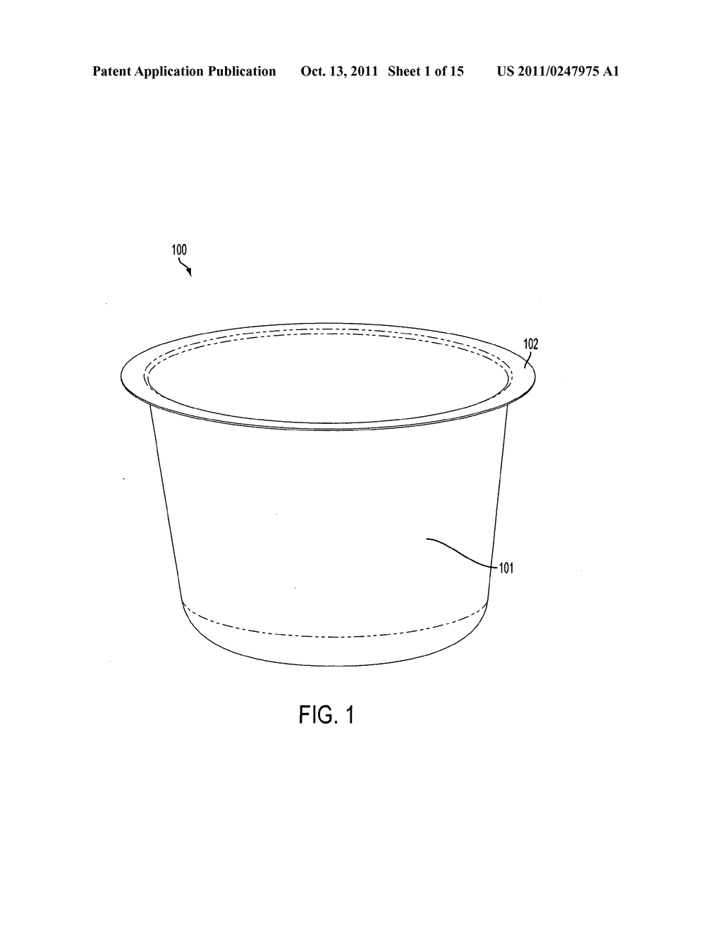 Filtering permeable thermoformed container for beverage-making products     with a reinforcement ring - diagram, schematic, and image 02