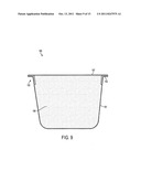 Filtering permeable thermoformed container for beverage-making products     with a reinforcement ring diagram and image