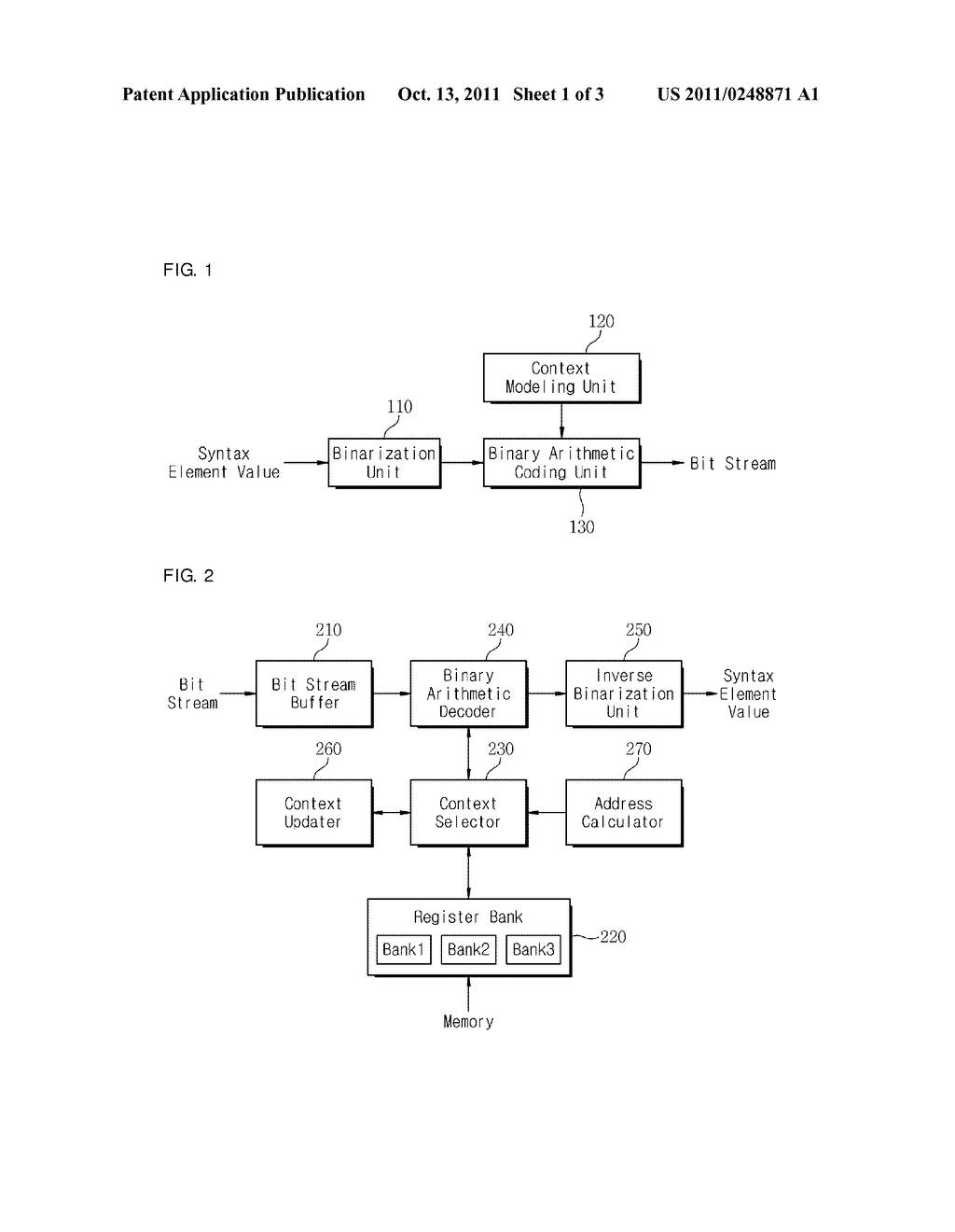 DECODING DEVICE FOR CONTEXT-BASED ADAPTIVE BINARY ARITHMETIC CODING     (CABAC) TECHNIQUE - diagram, schematic, and image 02