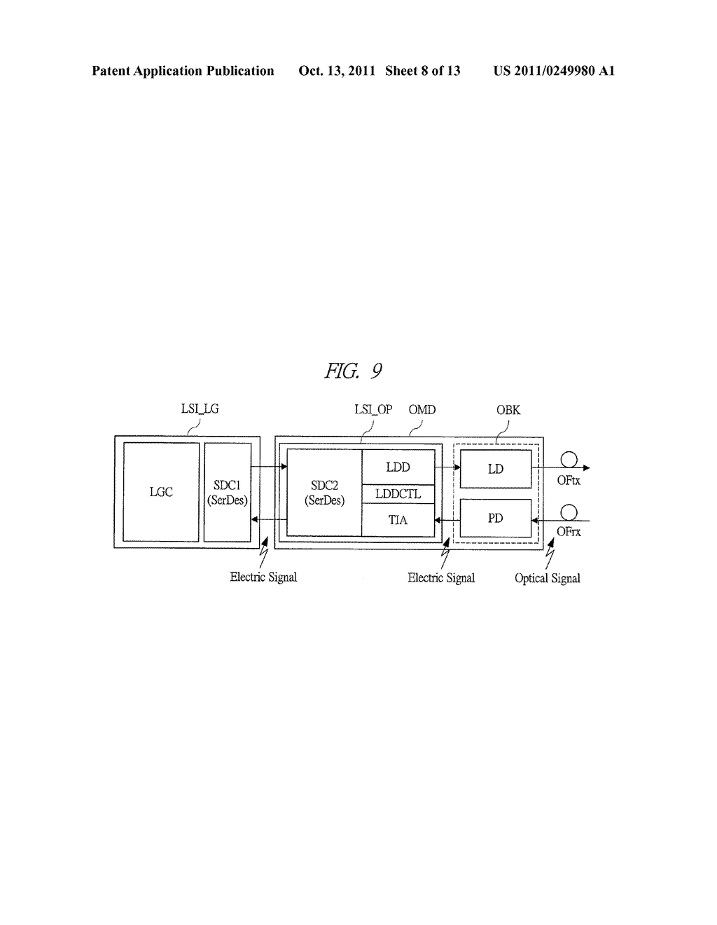OPTICAL COMMUNICATION MODULE AND OPTICAL COMMUNICATION DEVICE - diagram, schematic, and image 09