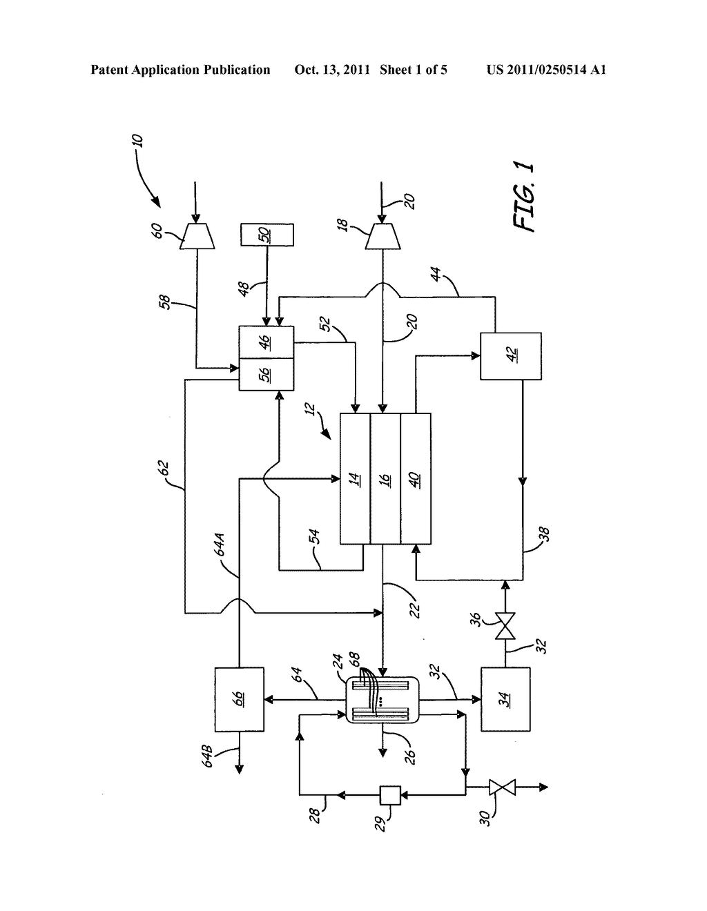 CORROSION RESISTANT MEMBRANE CONDENSER FOR RECOVERY OF FUEL CELL     ELECTROLYTE - diagram, schematic, and image 02