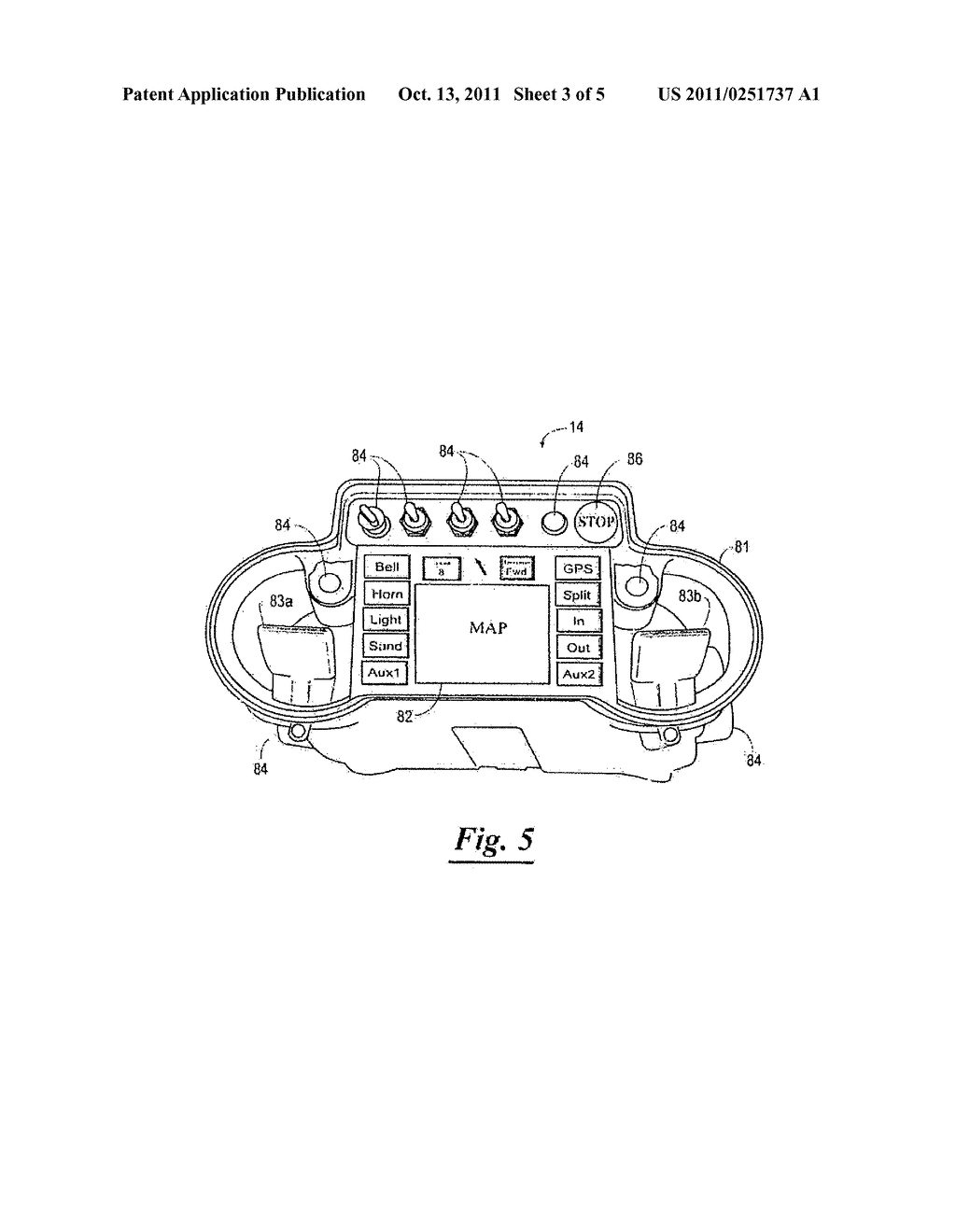 REMOTE CONTROL SYSTEM HAVING A TOUCHSCREEN FOR CONTROLLING A RAILWAY     VEHICLE - diagram, schematic, and image 04