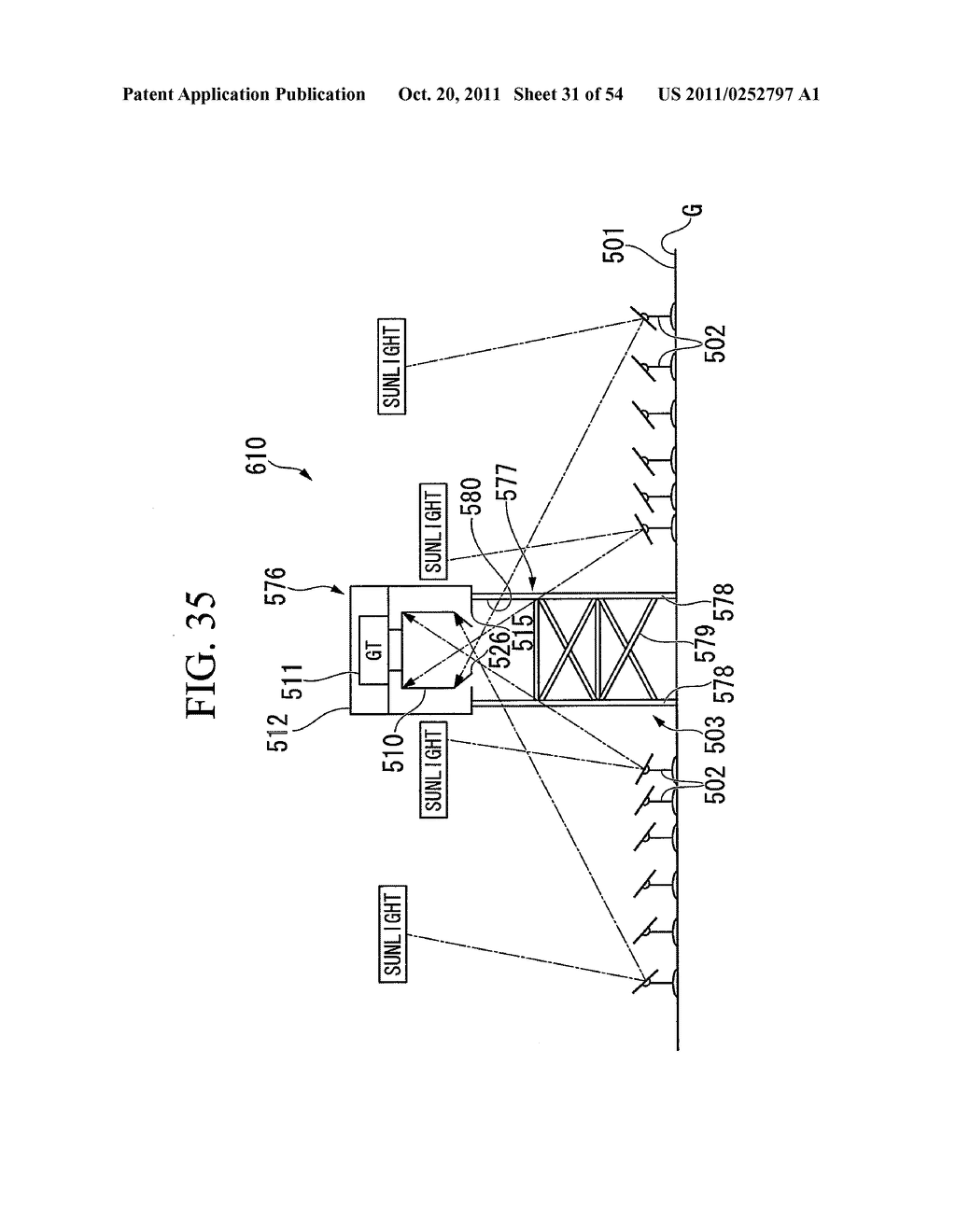 GAS TURBINE PLANT, HEAT RECEIVER, POWER GENERATING DEVICE, AND SUNLIGHT     COLLECTING SYSTEM ASSOCIATED WITH SOLAR THERMAL ELECTRIC GENERATION     SYSTEM - diagram, schematic, and image 32
