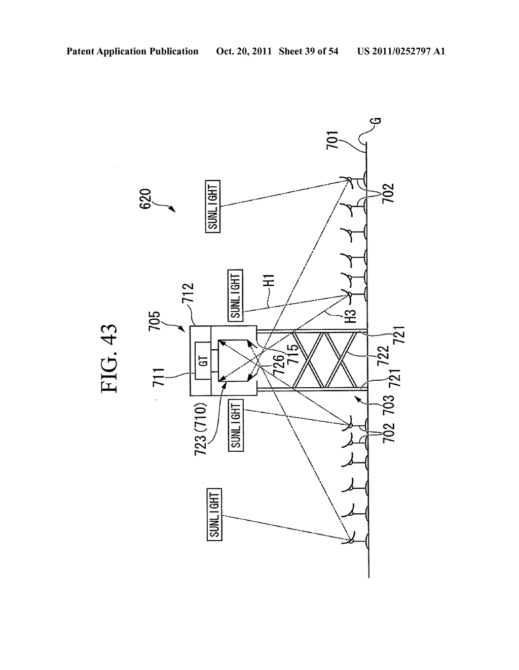 GAS TURBINE PLANT, HEAT RECEIVER, POWER GENERATING DEVICE, AND SUNLIGHT     COLLECTING SYSTEM ASSOCIATED WITH SOLAR THERMAL ELECTRIC GENERATION     SYSTEM - diagram, schematic, and image 40