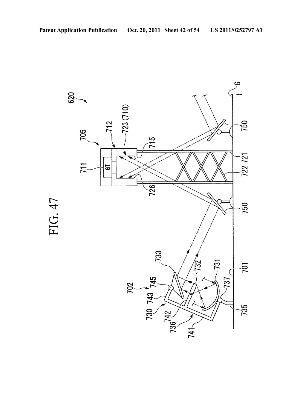 GAS TURBINE PLANT, HEAT RECEIVER, POWER GENERATING DEVICE, AND SUNLIGHT     COLLECTING SYSTEM ASSOCIATED WITH SOLAR THERMAL ELECTRIC GENERATION     SYSTEM - diagram, schematic, and image 43