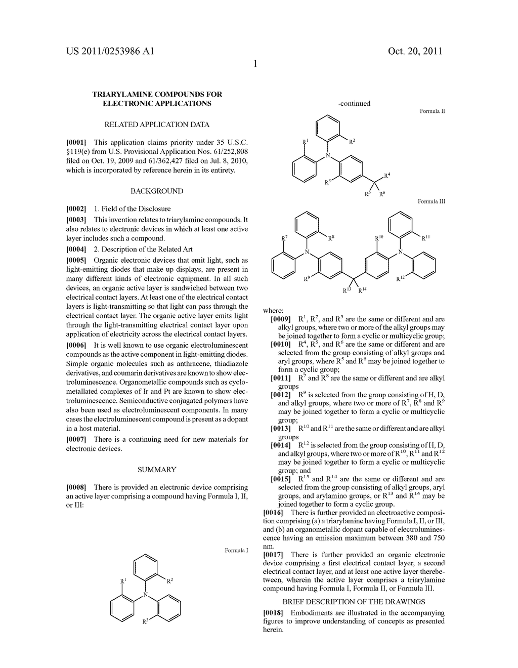 TRIARYLAMINE COMPOUNDS FOR ELECTRONIC APPLICATIONS - diagram, schematic, and image 04
