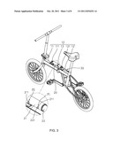 FOLDING BICYCLE WITH TELESCOPIC ROD diagram and image