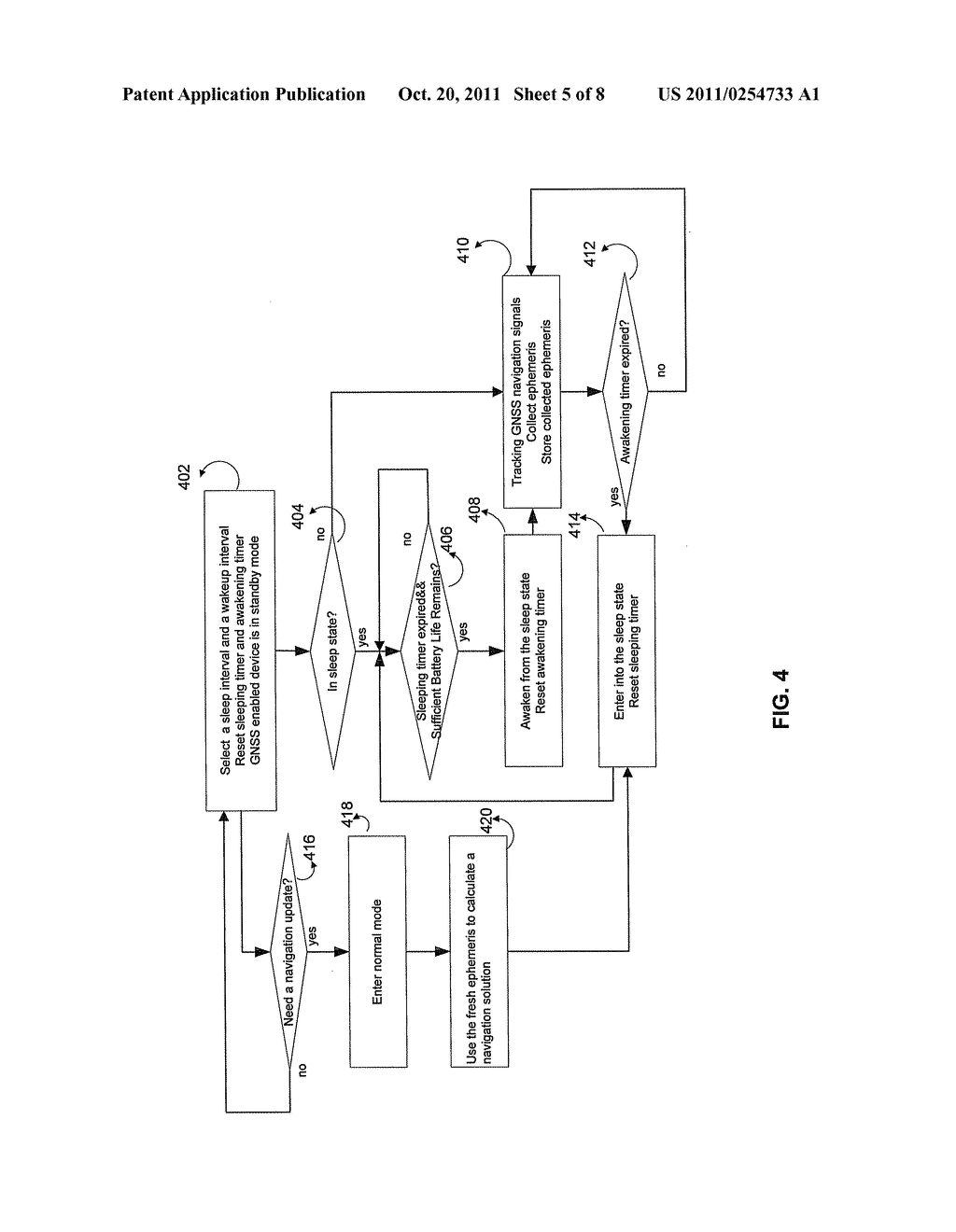 Method of Keeping a GPS Receiver in a State That Enables Rapid Signal     Acquisition - diagram, schematic, and image 06