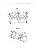 ROLLING ELEMENT ACCOMMODATING BELT FOR LINEAR GUIDE APPARATUS, LINEAR     GUIDE APPARATUS AND METALLIC MOLD FOR MANUFACTURING ROLLING ELEMENT     ACCOMMODATING BELT diagram and image