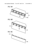 ROLLING ELEMENT ACCOMMODATING BELT FOR LINEAR GUIDE APPARATUS, LINEAR     GUIDE APPARATUS AND METALLIC MOLD FOR MANUFACTURING ROLLING ELEMENT     ACCOMMODATING BELT diagram and image