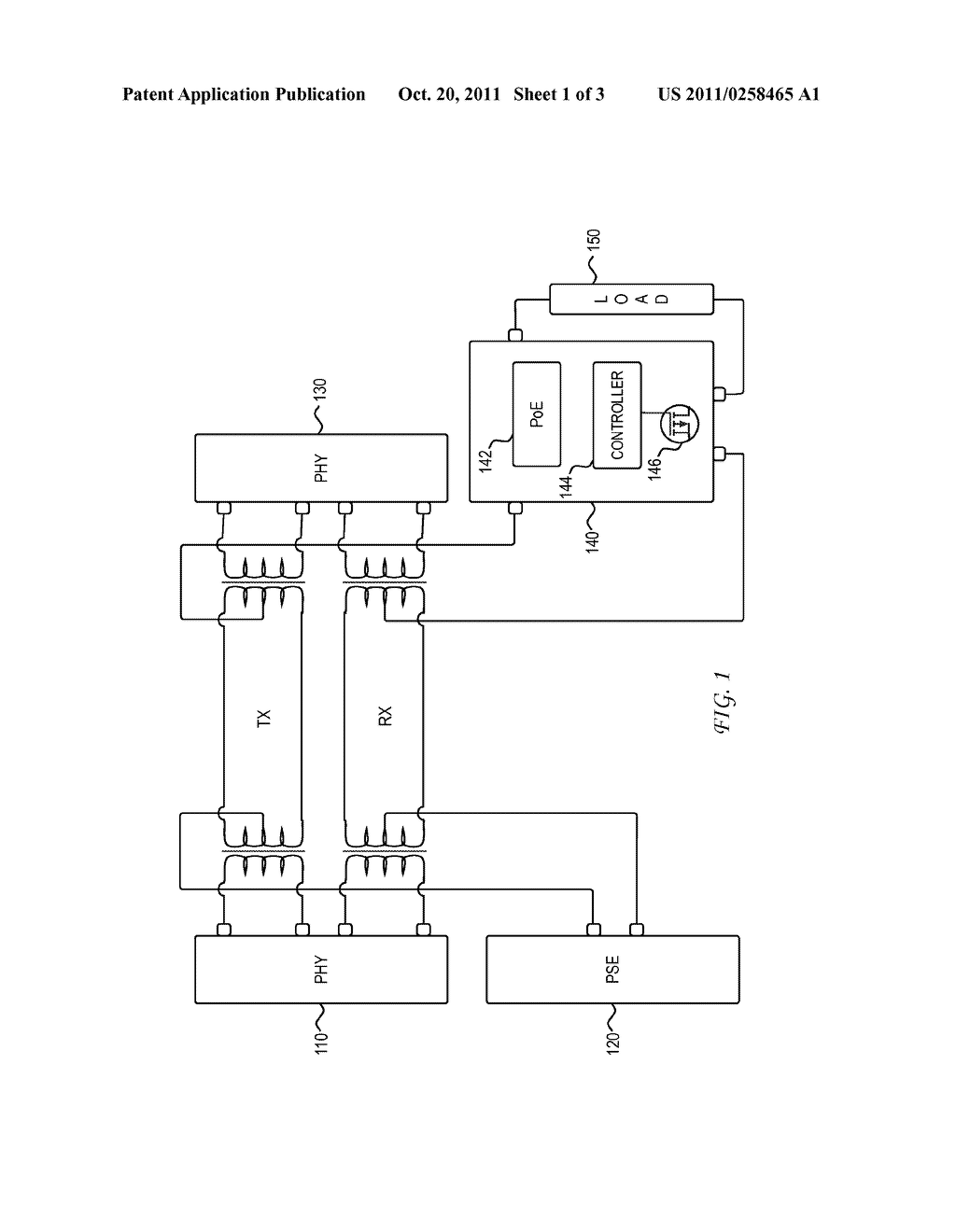 System and Method for Physical Layer Device Enabled Power Over Ethernet     Processing - diagram, schematic, and image 02