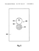 FASTENING DEVICE AND METHOD FOR FASTENING AN ELEMENT IN A KEYHOLE-SHAPED     CUTOUT IN A WALL diagram and image