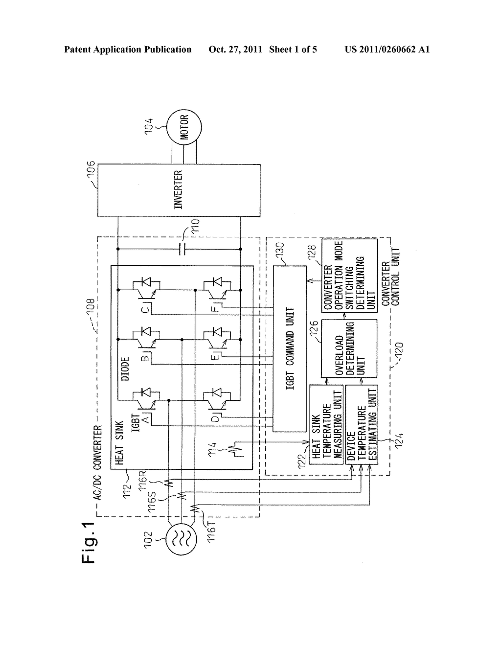 MOTOR DRIVING APPARATUS HAVING FUNCTION OF DYNAMICALLY SWITCHING CONVERTER     OPERATION MODE OF AC/DC CONVERTER - diagram, schematic, and image 02