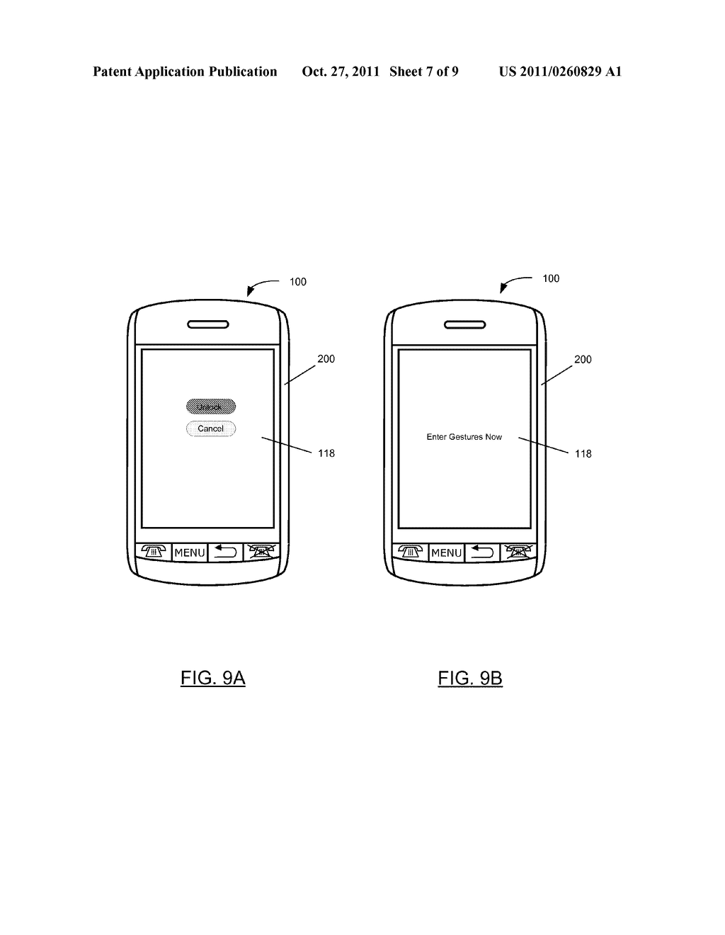 METHOD OF PROVIDING SECURITY ON A PORTABLE ELECTRONIC DEVICE HAVING A     TOUCH-SENSITIVE DISPLAY - diagram, schematic, and image 08