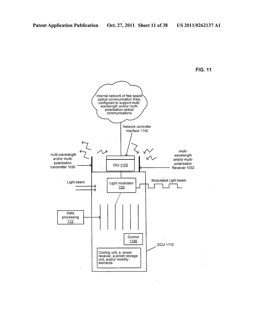 Data center with free-space optical communications - diagram, schematic, and image 12