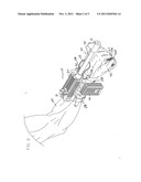 Firearm apparatus to be worn on the user s forearm diagram and image