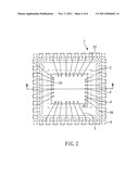 Leadframe enhancing molding compound bondability and package structure     thereof diagram and image