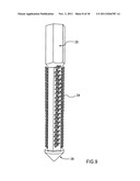 Pole anchor and ski pole base with extending brush bristles and acircular,     preferably hexagonal section diagram and image