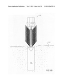 Pole anchor and ski pole base with extending brush bristles and acircular,     preferably hexagonal section diagram and image