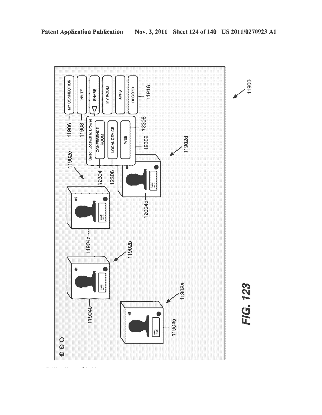 Sharing Social Networking Content in a Conference User Interface - diagram, schematic, and image 125