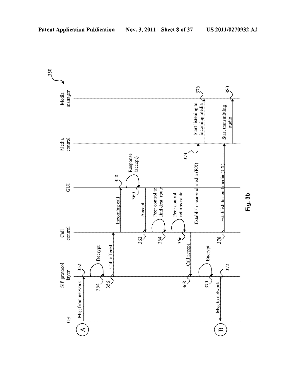SYSTEM AND METHOD FOR PEER-TO-PEER MEDIA ROUTING USING A THIRD PARTY     INSTANT MESSAGING SYSTEM FOR SIGNALING - diagram, schematic, and image 09