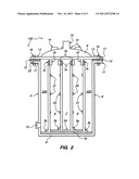 Media compaction compensating support system for pollutant stream     remediation reactors diagram and image