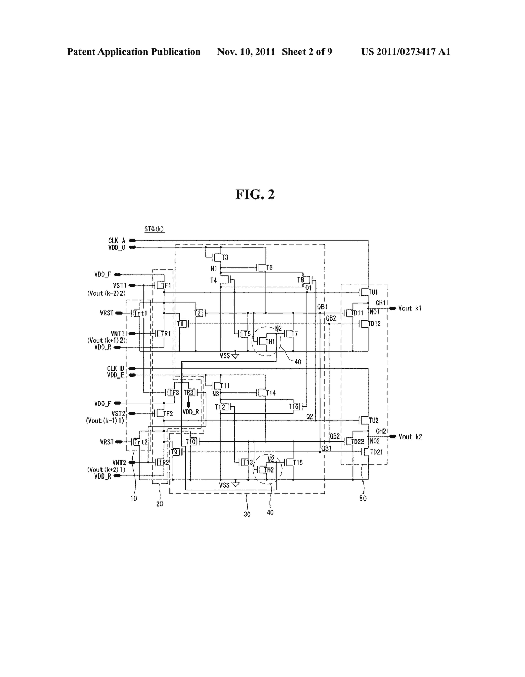 GATE SHIFT REGISTER AND DISPLAY DEVICE USING THE SAME - diagram, schematic, and image 03