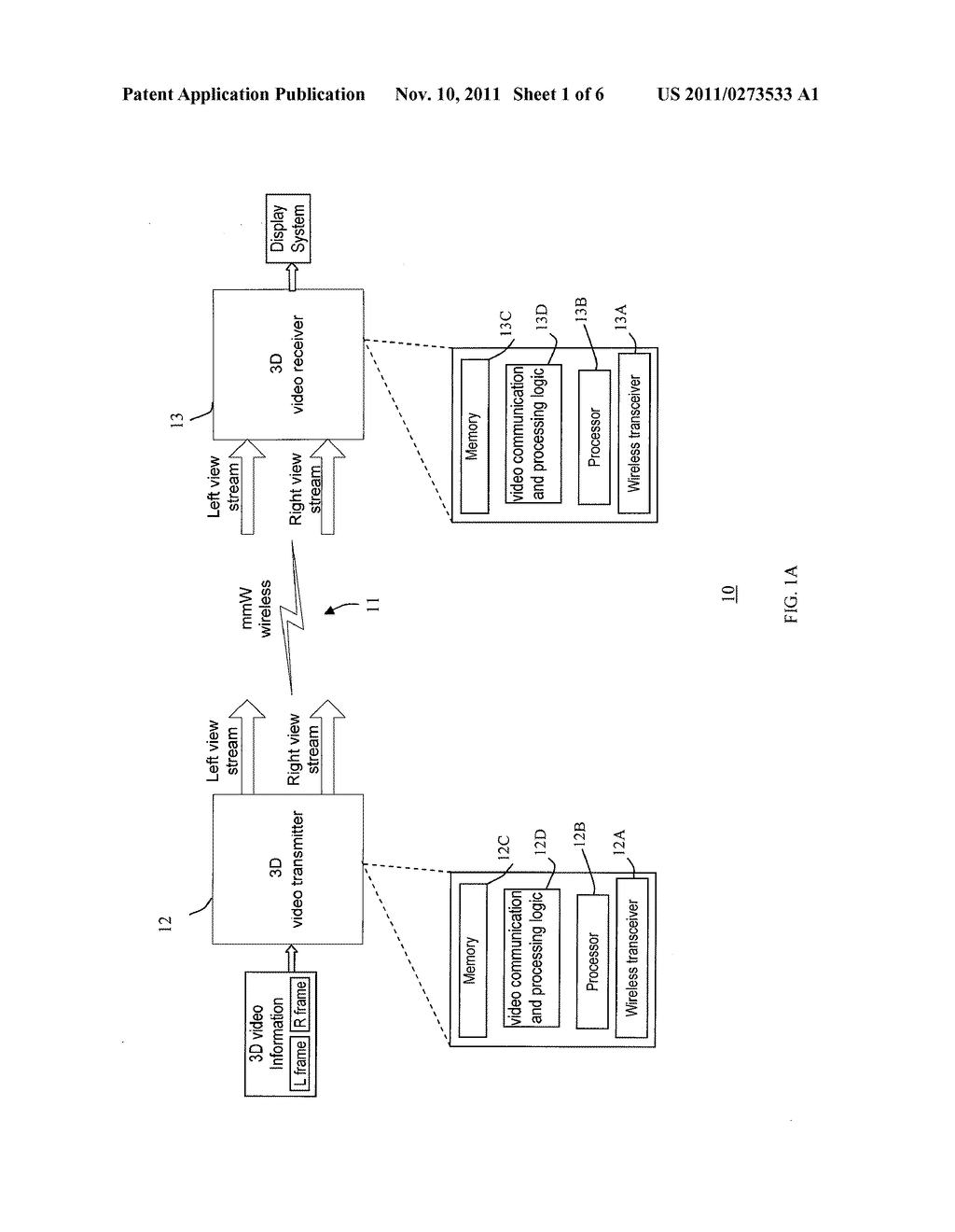 METHOD AND SYSTEM FOR COMMUNICATION OF STEREOSCOPIC THREE DIMENSIONAL     VIDEO INFORMATION - diagram, schematic, and image 02