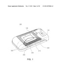 CASE OF ELECTRONIC DEVICE HAVING LOW FREQUENCY ANTENNA PATTERN EMBEDDED     THEREIN, MOLD THEREFOR AND METHOD OF MANUFACTURING THEREOF diagram and image