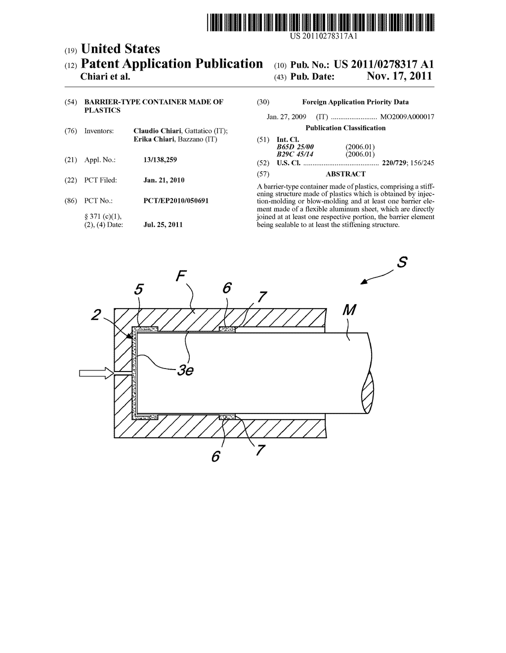 BARRIER-TYPE CONTAINER MADE OF PLASTICS - diagram, schematic, and image 01