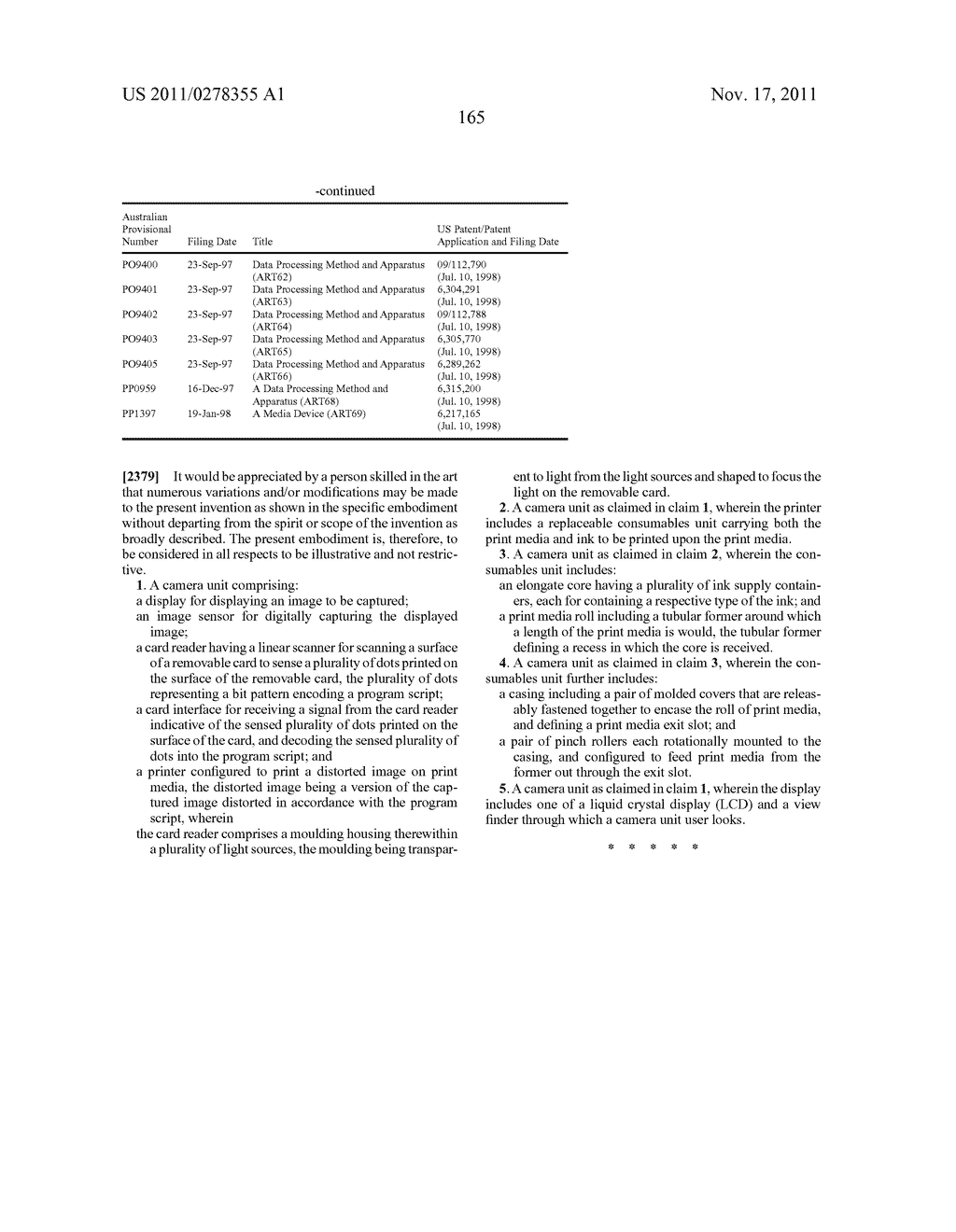 CAMERA UNIT INCOPORATING PROGRAM SCRIPT SCANNER - diagram, schematic, and image 306