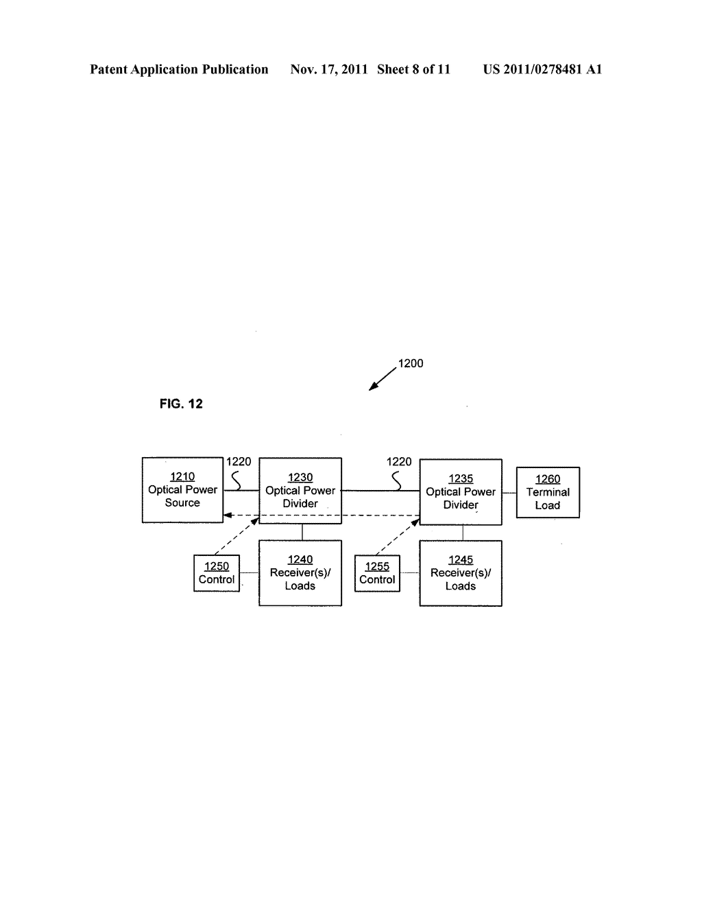 Optical power transmission system and method having multiple optical power     forms with partial free-space transmission - diagram, schematic, and image 09