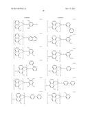 MATERIAL FOR ORGANIC ELECTROLUMINESCENT DEVICE AND ORGANIC     ELECTROLUMINESCENT DEVICE USING SAME diagram and image