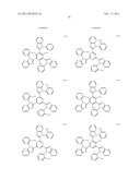 MATERIAL FOR ORGANIC ELECTROLUMINESCENT DEVICE AND ORGANIC     ELECTROLUMINESCENT DEVICE USING SAME diagram and image