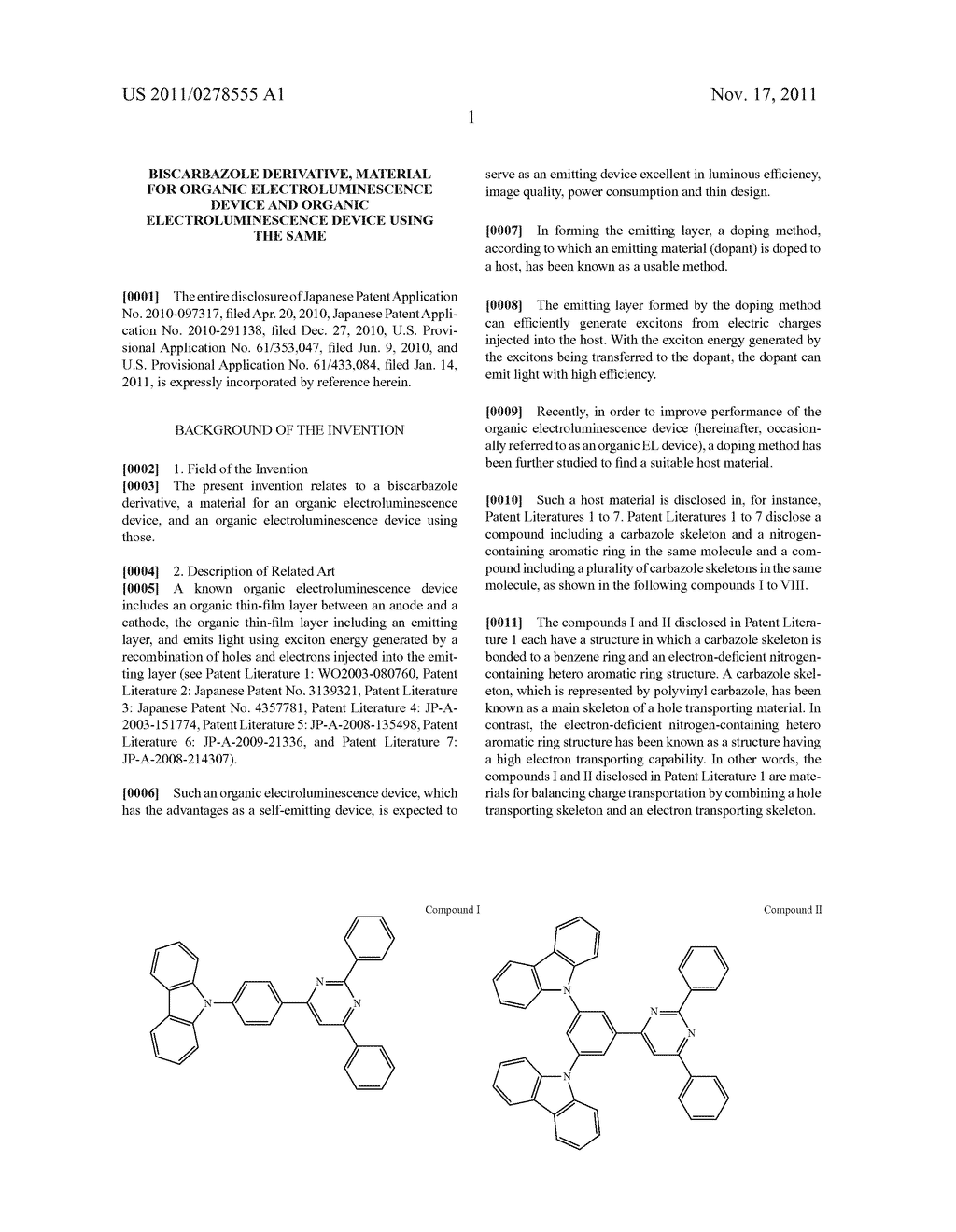 BISCARBAZOLE DERIVATIVE, MATERIAL FOR ORGANIC ELECTROLUMINESCENCE DEVICE     AND ORGANIC ELECTROLUMINESCENCE DEVICE USING THE SAME - diagram, schematic, and image 03