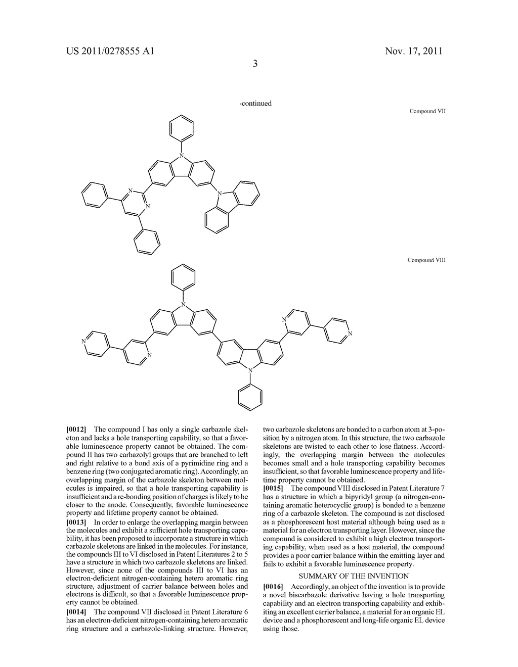 BISCARBAZOLE DERIVATIVE, MATERIAL FOR ORGANIC ELECTROLUMINESCENCE DEVICE     AND ORGANIC ELECTROLUMINESCENCE DEVICE USING THE SAME - diagram, schematic, and image 05